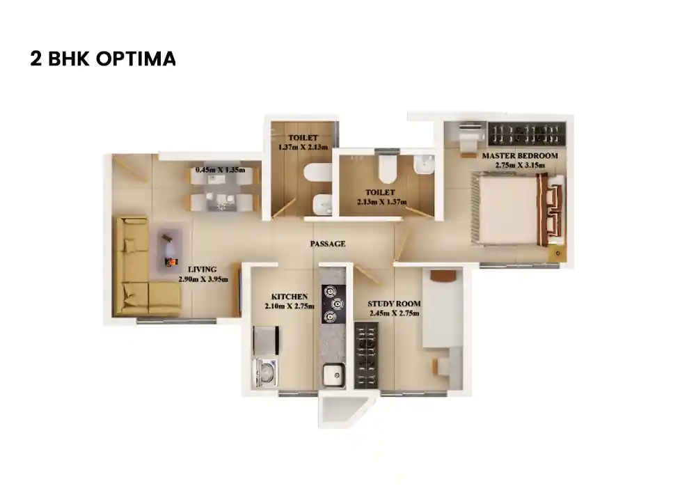 2 BHK OPTIMA